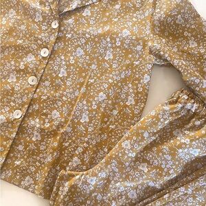 Loup Charmant ALICE TOWN PAJAMAS IN LIBERTY PRINT size XS golden floral